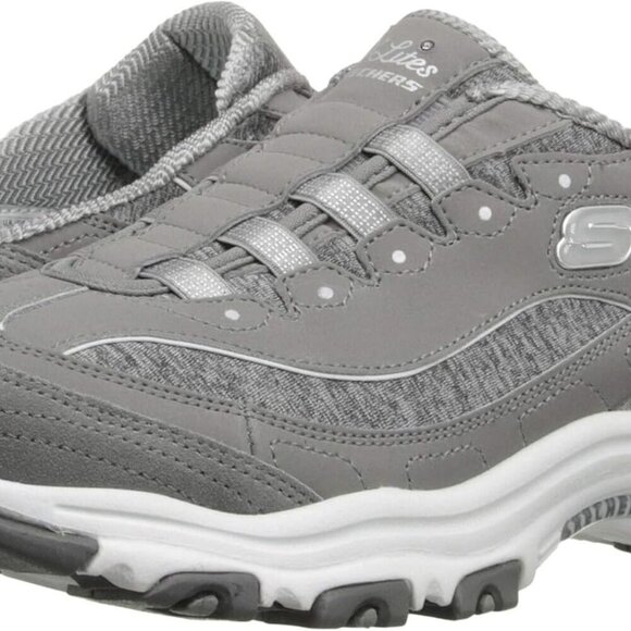 Women's Athletic Sneakers Gray White Resilient Slip-On Lightweight Comfort